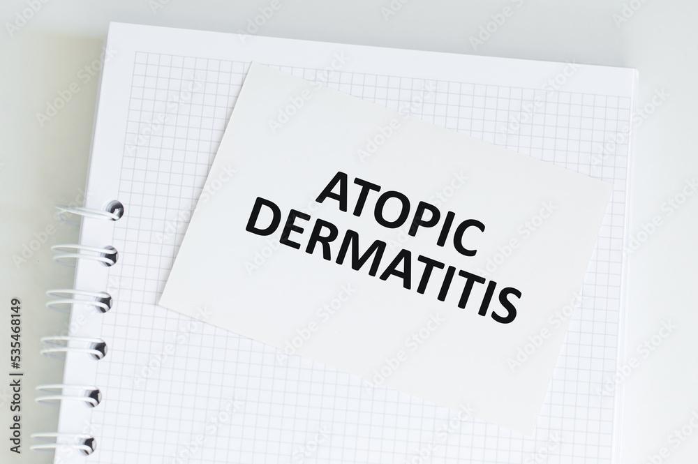 On the card text ATOPIC DERMATITIS, medicine