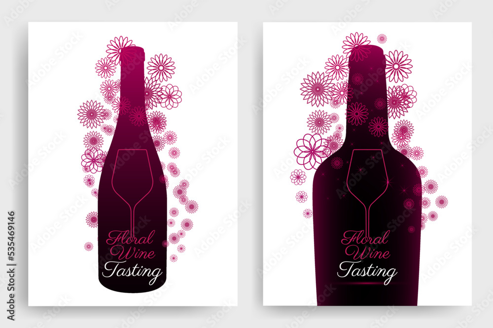Aromatic and floral wine concept