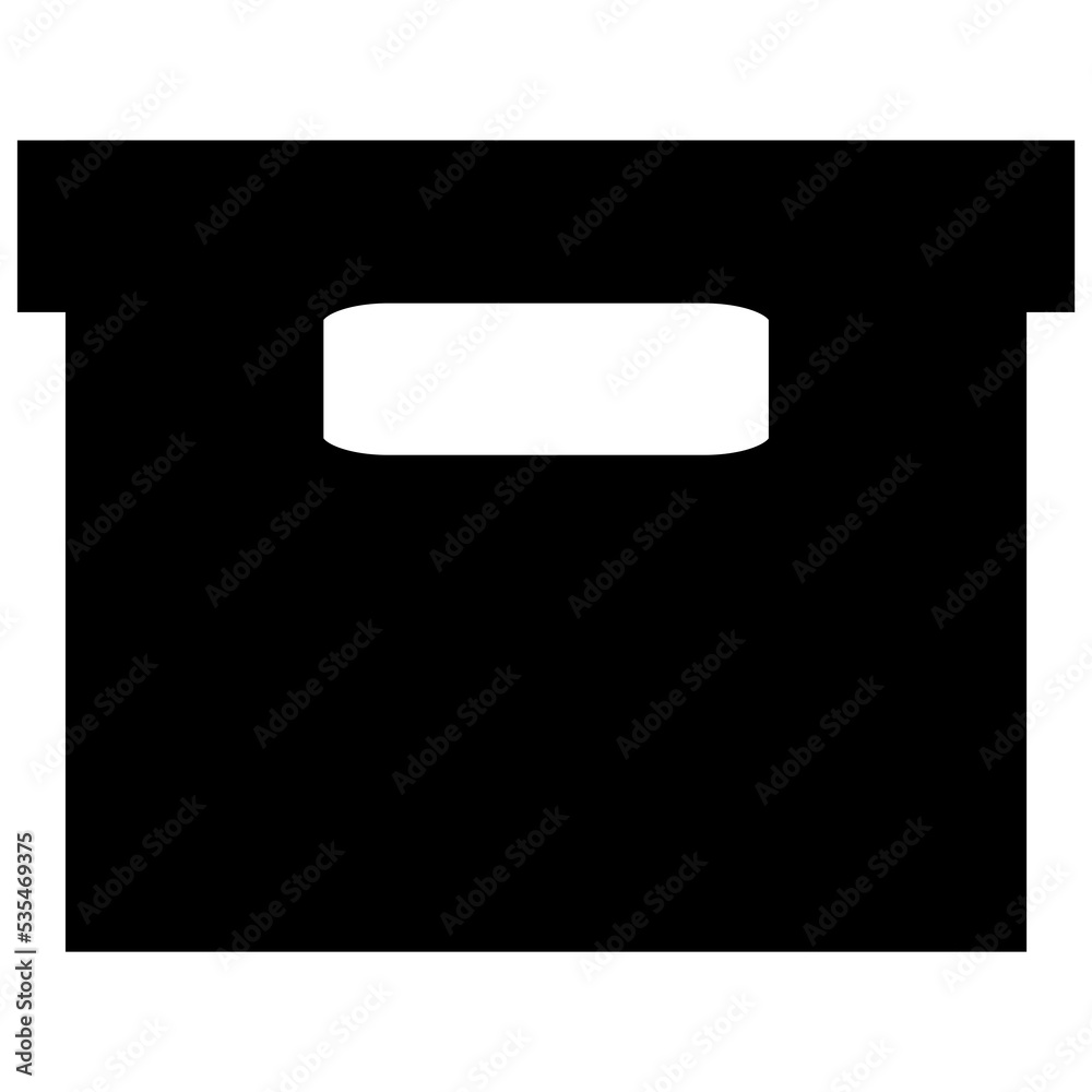 Icon Kiste schwarz als Zeichen für Lagerung oder Verpackung Icon Kiste schwarz als Zeichen für Lagerung oder Verpackung