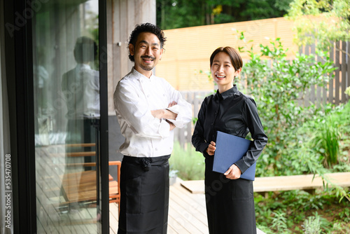 Fotografering Image of a clerk in the service and hospitality industry