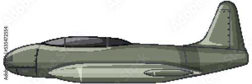 A military aircraft on white background