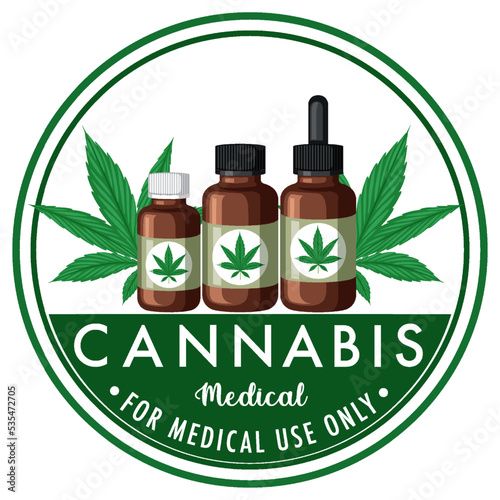 Medical cannabis badge logo