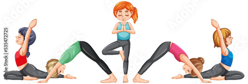 Group of people practicing yoga