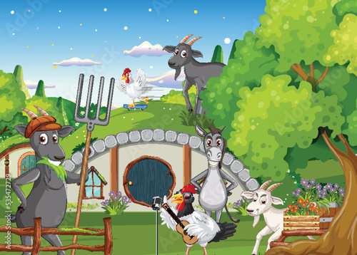 Farm animal at hobbit house