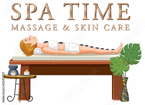 Luxury spa poster template design
