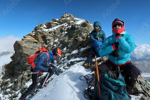 Multi day summer expedition through some glaciers in the alps. On the Monterosa massif starting from Zermatt and summiting multiple 4000m mountains