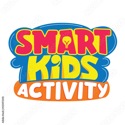 Smart Kids Activity Logo Template for Children Book