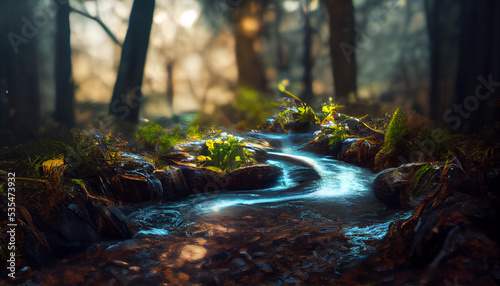 a stream in a forest
