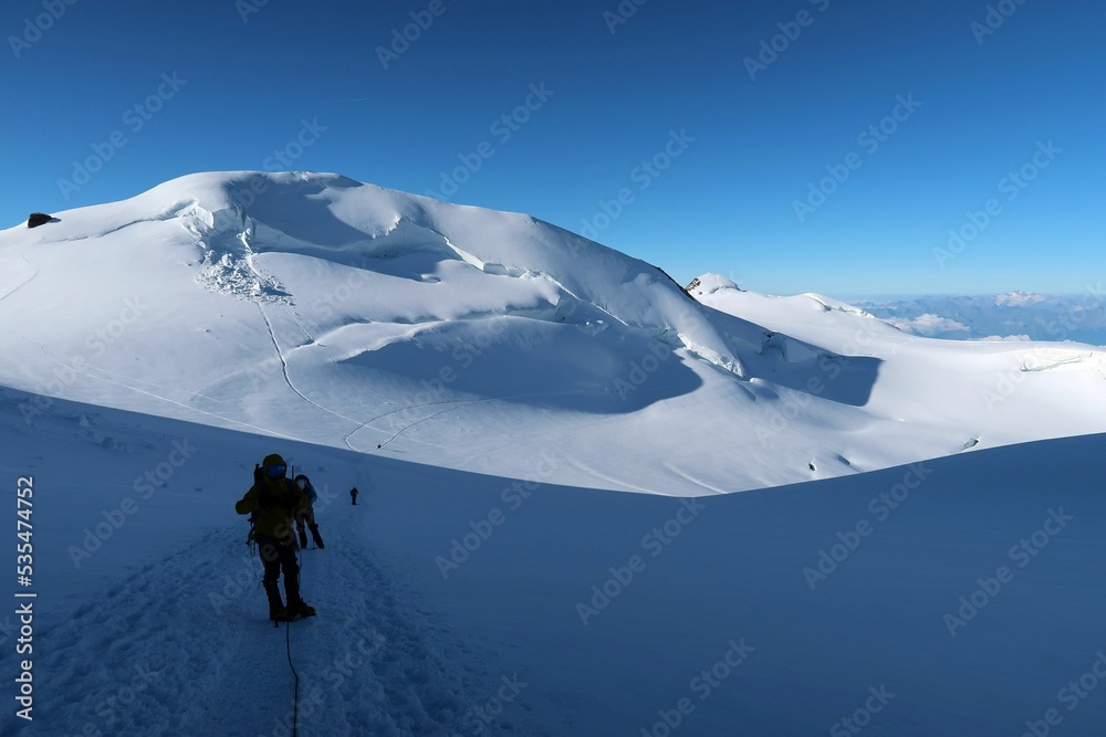 Multi day summer expedition through some glaciers in the alps. On the Monterosa massif starting from Zermatt and summiting multiple 4000m mountains