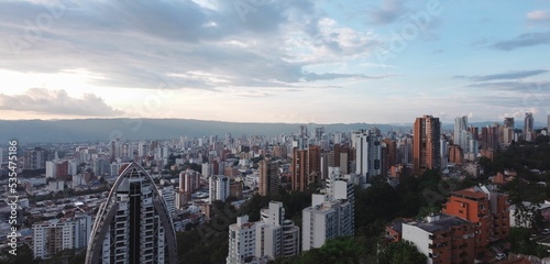 Aerial view of modern buildings in Bucaramanga, Colombia photo