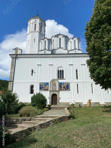 Low angle shot of Venerable Prohor Pchinjski monastery in Starac, Serbia photo