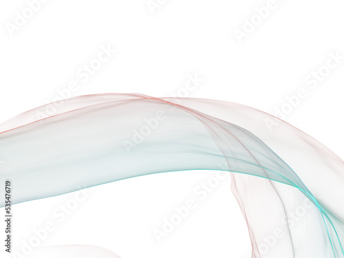 Abstract transparent smoke, colored air plume