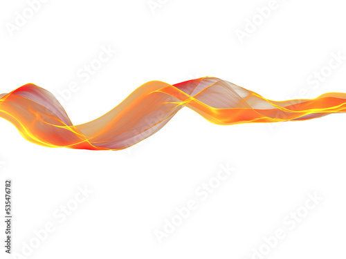 Abstract transparent smoke, red fiery plume of flame