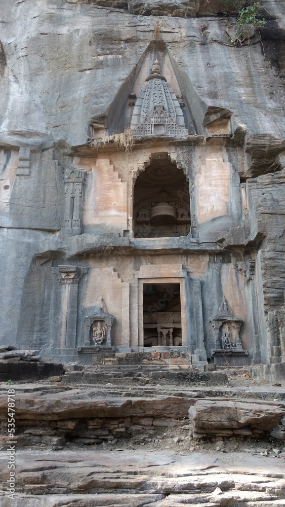 Rock cut Jain temple