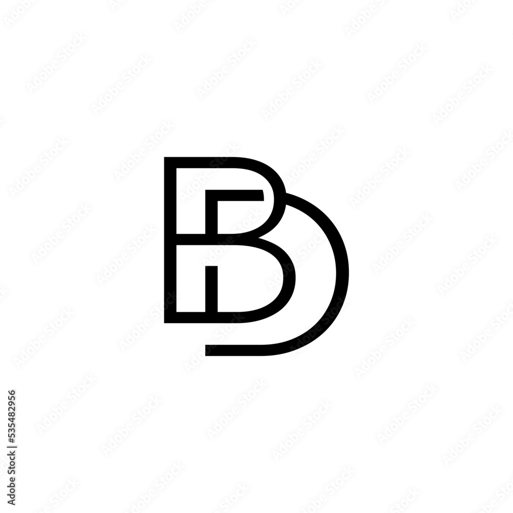 BD Logo Letter Design Template Element BD Logo Letter Design Template Element
