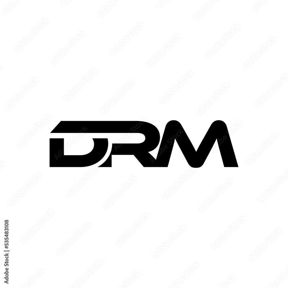 modern initial DRM letter vector logo design with square concept modern initial DRM letter vector logo design with square concept