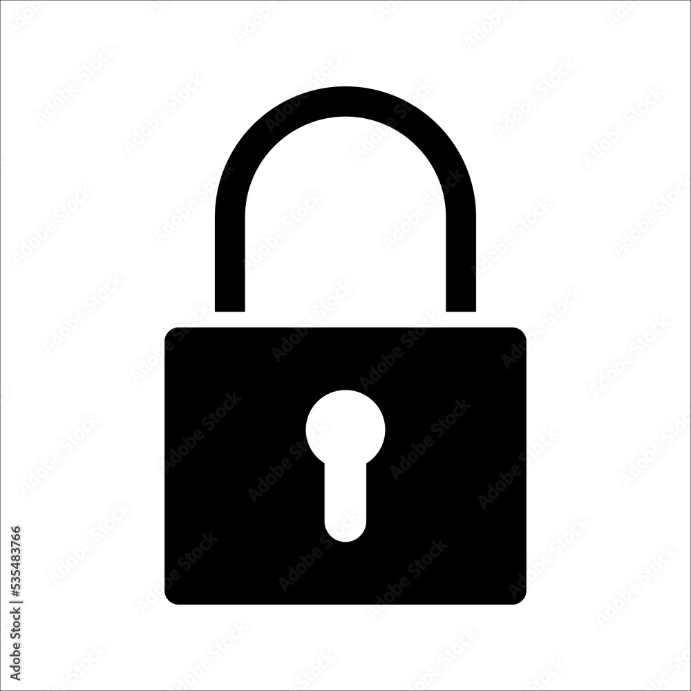 padlock vector icon, lock icon in trendy flat design. vector illustration on white background padlock vector icon, lock icon in trendy flat design. vector illustration on white background