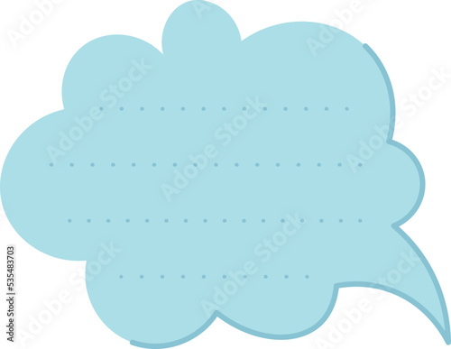 Cloud shape notebook sheet Design Element. Vector illustration