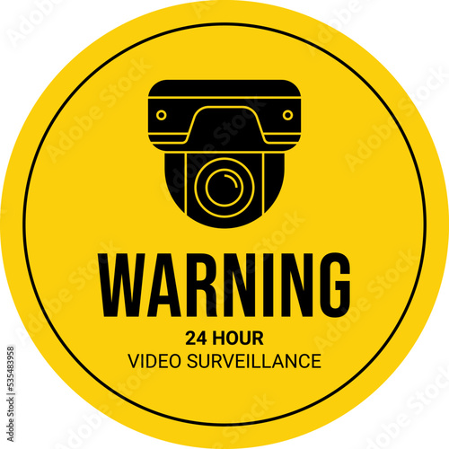 Video surveillance round flat sticker