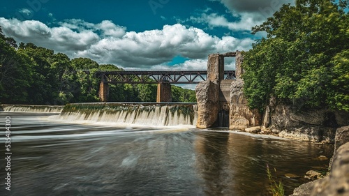 Canvas Print Penmans Dam landmark in Paris, Ontario Canada