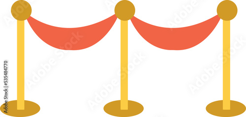 Golden Rope Barrier icon. Vector illustration
