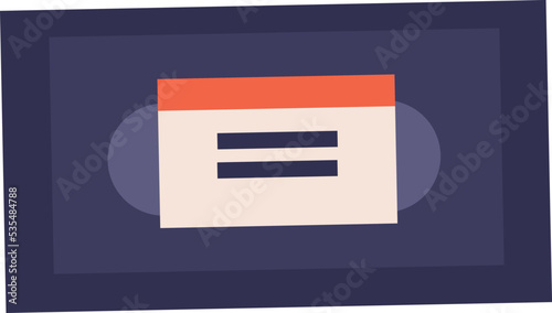 Video cassette icon. Vector illustration