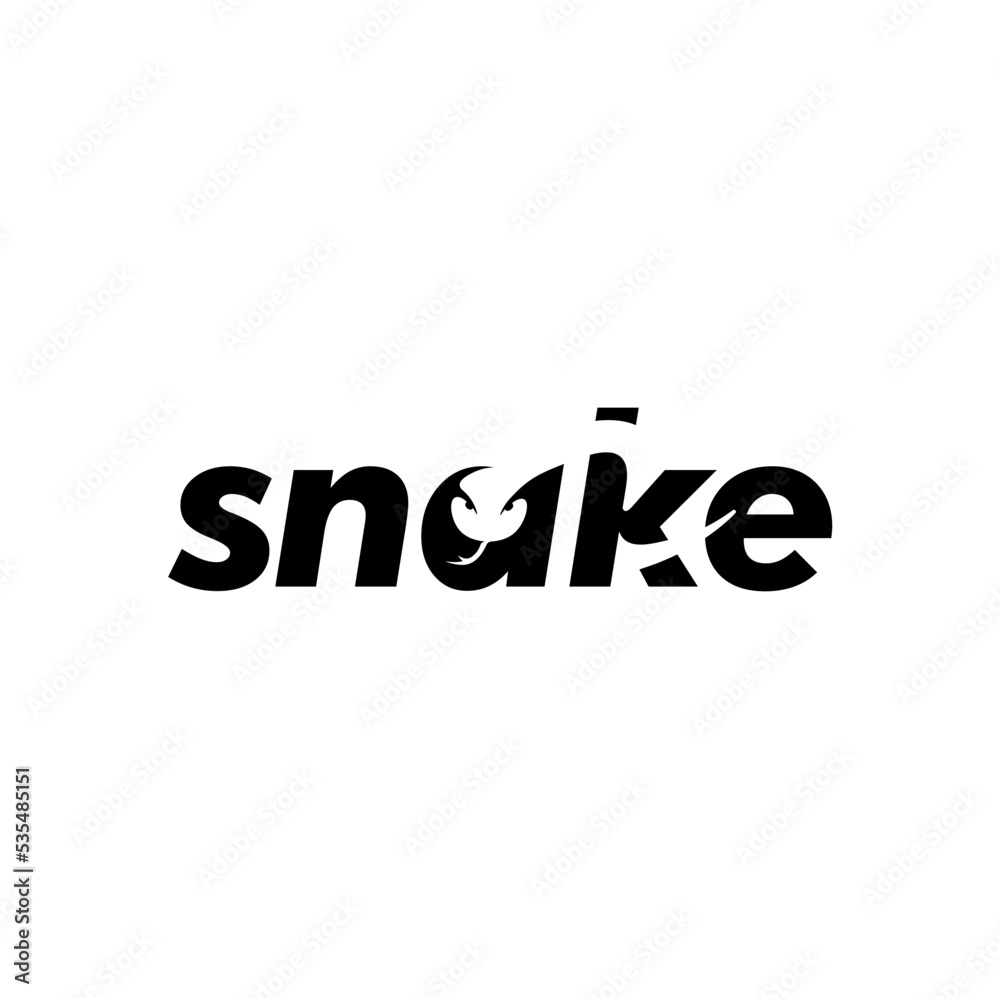 Cobra viper snake wordmark logo design Cobra viper snake wordmark logo design