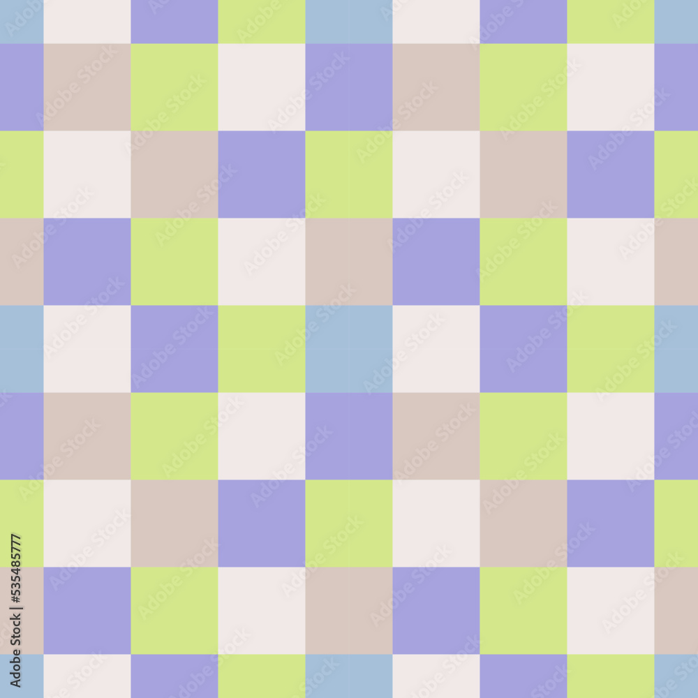 Colourful checkerboard seamless pattern.