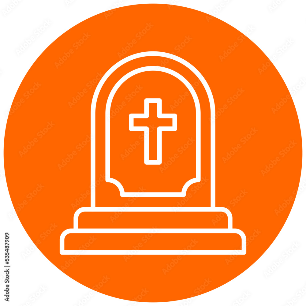 Fototapeta premium Tomb Icon Style