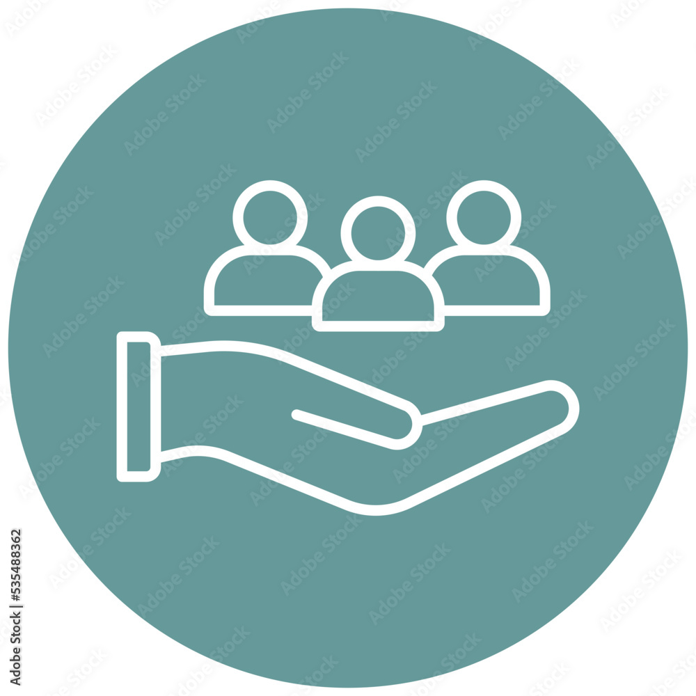 Customer Family Icon Style Customer Family Icon Style