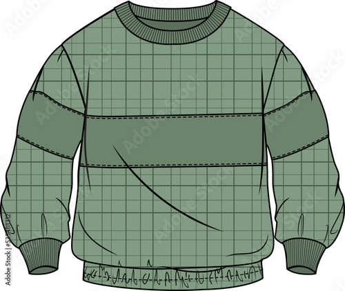 KIDS WEAR BAGGY SWEATSHIRT VECTOR