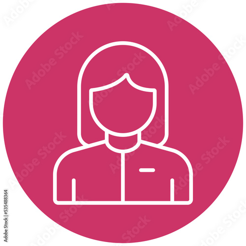 Customer Female Icon Style