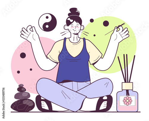 Acupuncture concept. Needle therapy, asian alternative medicine.