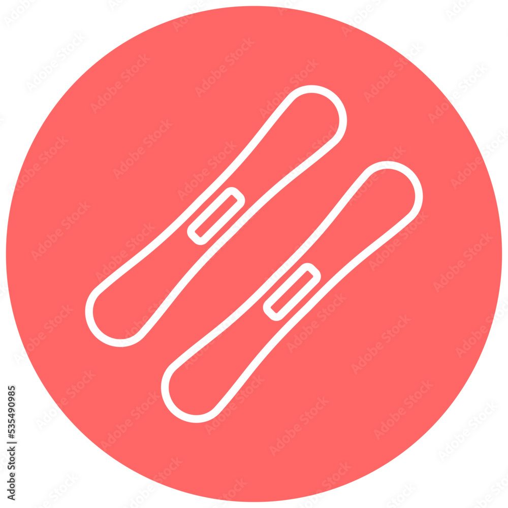 Skis Icon Style