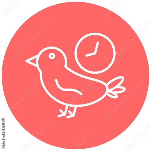 Early Bird Icon Style