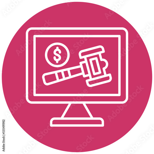Online Bidding Icon Style