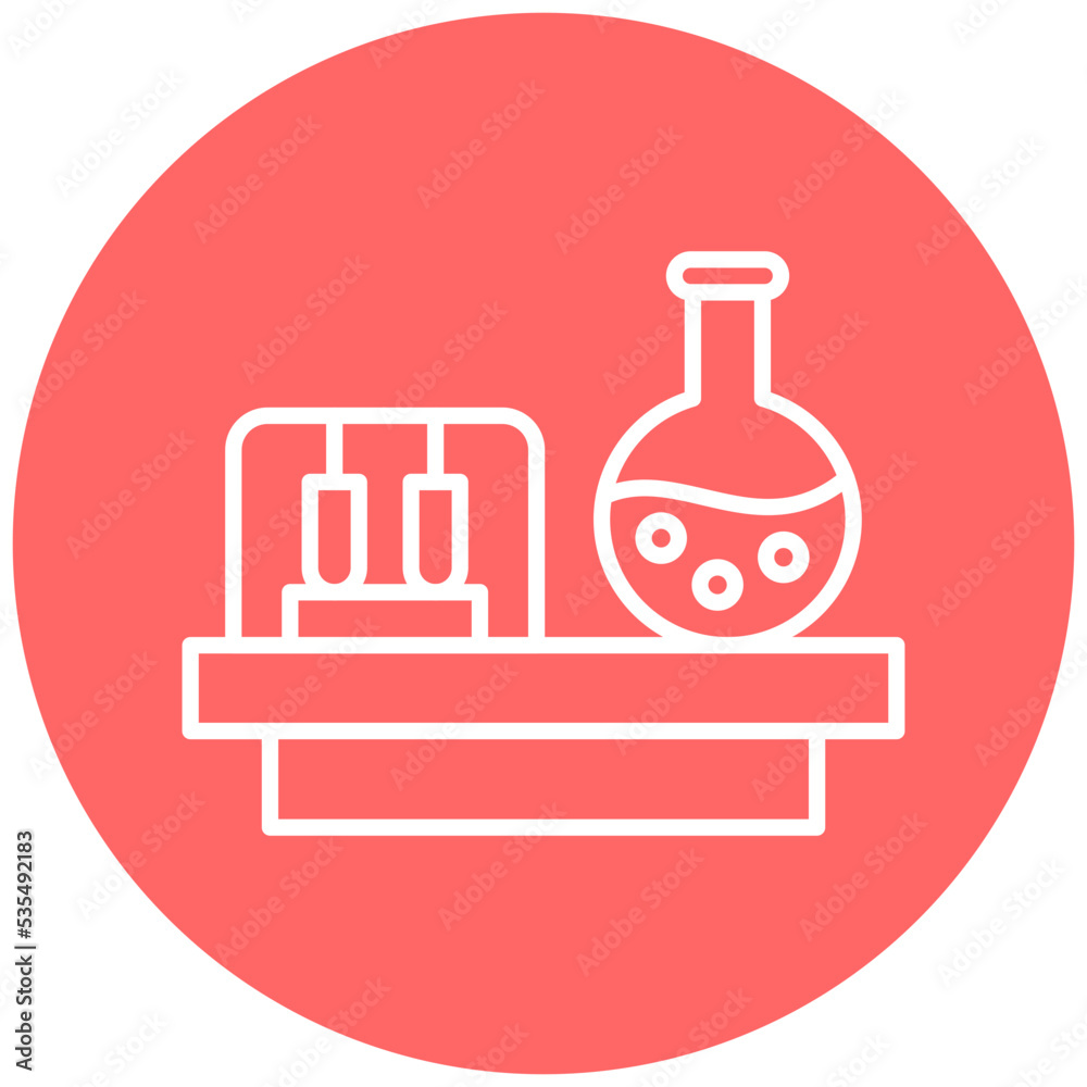 Fototapeta premium Chemical Laboratory Icon Style