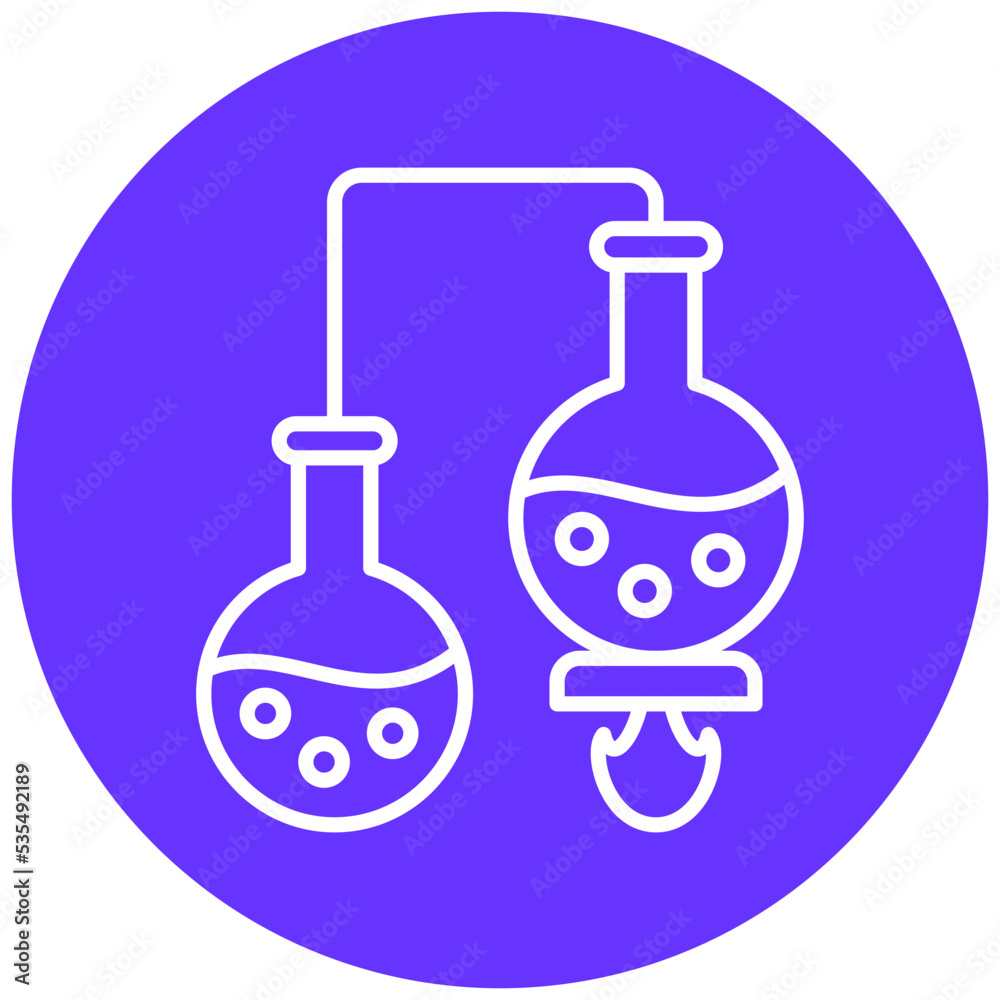 Chemistry Experiment Icon Style