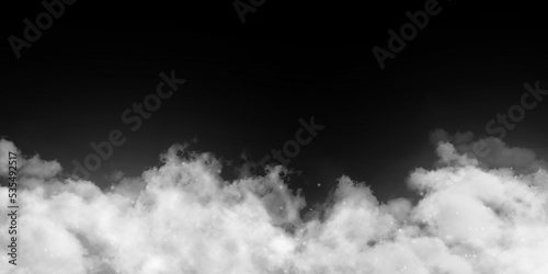Cloud. White cloudiness, mist or smog background.
