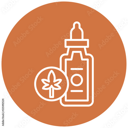 Cbd Oil Icon Style