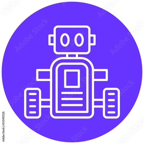 Mobile Robot Icon Style
