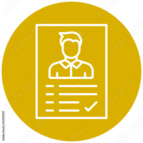 Job Candidate Male Icon Style