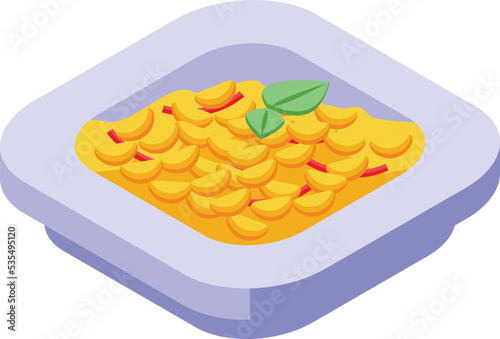 Soy diet food icon isometric vector. Vegan organic. Health ingredient