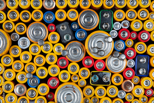 Quadro su tela Used Dead Batteries - Hazardous Waste