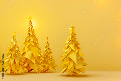 White and gold Paper Christmas
