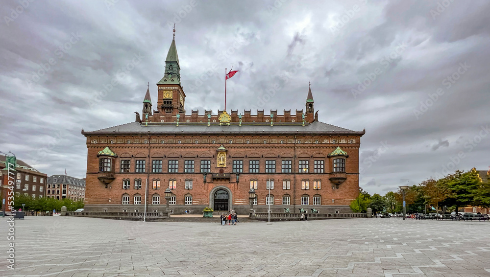 Obraz premium Copenhagen city hall square,Denmark,Europe
