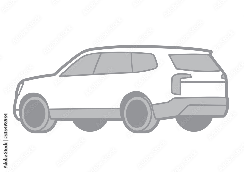 SUV TEMPLATE VECTOR ILLUSTRATOR ON WHITE BACKGROUND - SPORTCAR_T026 : 535498934