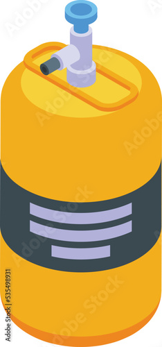Tank air icon isometric vector. Street amusement. Town park