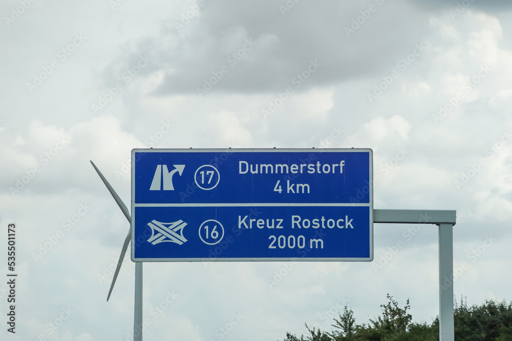 Fototapeta premium Autobahnschild