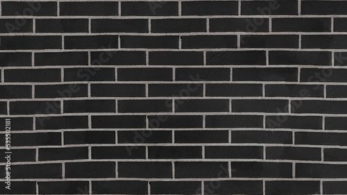 Black brick wall. Background horizontal